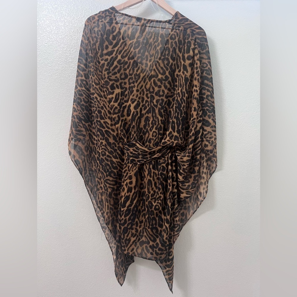 Ralph Lauren Swimsuit Cover-Up Tunic Leopard Print Size S/M NWT - Picture 3 of 6